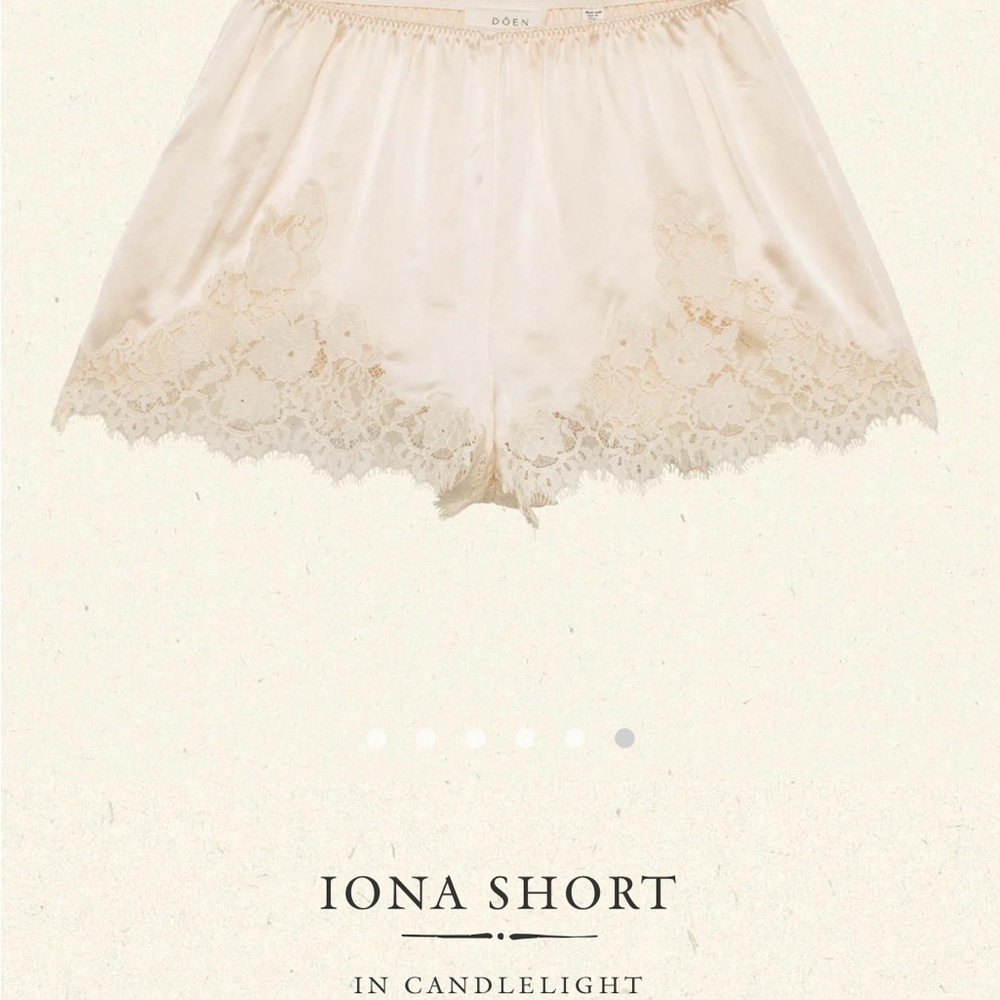 Doen Women's Iona Candlelight Lace Trim Shorts